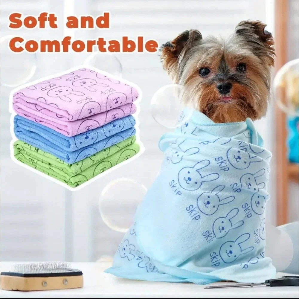 Quick Drying Super Absorbent Microfiber Pet‎ Drying Towels LARGE Grooming 4 pack